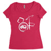 dw drum Women's Triblend Scoop T-shirt