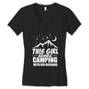 Camper Couple Girl White Women's V-Neck T-Shirt