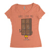 girls love me Women's Triblend Scoop T-shirt