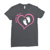 Baby Girl with Heart Any Name Customized Ladies Fitted T-Shirt