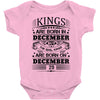 Real Kings Are Born On December 29 Baby Onesie