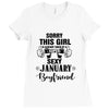 sorry this girl is already taken by a super sexy january boyfriend Ladies Fitted T-Shirt