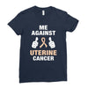 Me Against Uterine Cancer Ladies Fitted T-Shirt