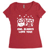 owl always love you Women's Triblend Scoop T-shirt