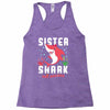 sister shark doo doo doo family matching Racerback Tank