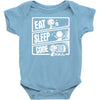 v3 eat sleep code Baby Onesie