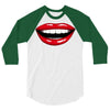lips red 3/4 Sleeve Shirt