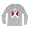 lung cancer white ribbon Long Sleeve Shirts