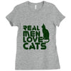 real men love cats, funny quote Ladies Fitted T-Shirt