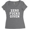 Zero Fucks Given Women's Triblend Scoop T-shirt