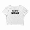 sunday funday t shirt funny jersey shore football Crop Top