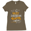 I'm a may woman I was born with my heart Ladies Fitted T-Shirt
