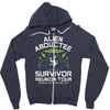 alien abductee survivor tour ufo nerd geek comic funny Zipper Hoodie