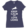 keep calm and love lions Ladies Fitted T-Shirt