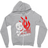 skull &amp; flames Zipper Hoodie