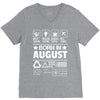 Born In August V-Neck Tee