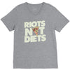 riots not diets V-Neck Tee