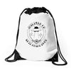 just hold on Drawstring Bags