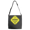 warning may...talking about fishing Adjustable Strap Totes