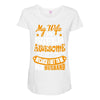 My Wife Is Super Awesome Her Husband Maternity Scoop Neck T-shirt