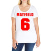 baker mayfield new jersey number Ladies Curvy T-Shirt