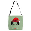 frida kahlo christmas Adjustable Strap Totes