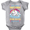 I Wish I Were A Unicorn So I Could Stab Idiots With My Head Baby Bodysuit