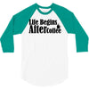 life begins after coffee 3/4 Sleeve Shirt