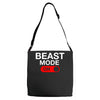 beast mode activated Adjustable Strap Totes
