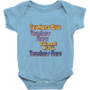 teachers give, share, care Baby Onesie