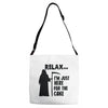 i'm just here for the cake Adjustable Strap Totes