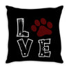 love paw rhinestud Throw Pillow