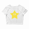 super mario power star Crop Top