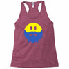 bearded smiley face Racerback Tank