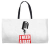 i need a beat Weekender Totes