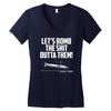 lets bomb the shit outta them Women's V-Neck T-Shirt