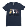happy meowr Ladies Fitted T-Shirt