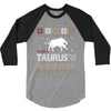 santa taurus christmas ugly t shirts 3/4 Sleeve Shirt