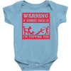warning if zombies chase us i'm tripping you Baby Onesie