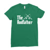 the rodfather   mens funny fishing Ladies Fitted T-Shirt