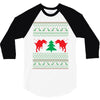 ugly sweater dinosour 3/4 Sleeve Shirt