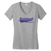 scotland born and raised retro white &amp; navy international country Women's V-Neck T-Shirt