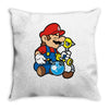 mario weed Throw Pillow