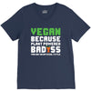 Vegan Because Plant Powered Badass V-Neck Tee