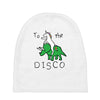 To The Disco (Unicorn Riding Triceratops) Baby Beanies