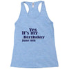 june 6 birthbay Racerback Tank