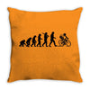 evolution of a cyclist mens black or blue cycling t shirt bike Throw Pillow