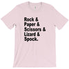 rock paper scissors lizard spock big bang theory geek nerd gift t shir T-Shirt