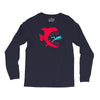 monster fish eats diver Long Sleeve Shirts