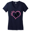 Baby Girl with Heart Any Name Customized Women's V-Neck T-Shirt